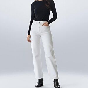 BLANKNYC Baxter Ribcage Straight Leg Jean Natural White Size 27W